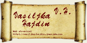 Vasiljka Hajdin vizit kartica